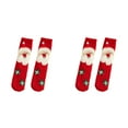 thumbnail image 1 of XIYNBAOK 2 Pairs Christmas Socks Fuzzy Socks for Women Plush Cartoon Non Slip Fluffy Cozy Slipper Winter Warm Fleece Socks 2024 Holiday Collection Christmas Holiday Ankle Socks, 1 of 1