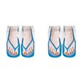 thumbnail image 1 of XIYNBAOK 2 Pairs Flip Flop Socks Funny 3D Pattern Socks Women Fashion No Show Socks Manicure Print Flip Flop Socks Casual Personalized Socks for Halloween Christmas, 1 of 2