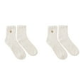 thumbnail image 1 of XIYNBAOK 2 Pairs Fuzzy Socks for Women Casual Heated Print Comfortable Socks Non Slip Winter Fluffy Cozy Socks Casual Home Sleep Coral Fleece Socks Christmas Gifts, 1 of 4