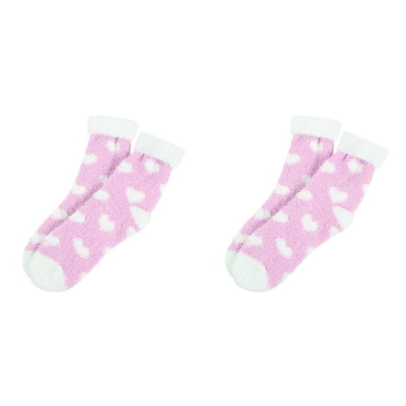 XIYNBAOK 2 Pairs Fuzzy Socks for Women Cozy Warm Comfy Casual Fluffy Socks Super Soft Plush Slipper Sock Winter Microfiber Crew Socks Casual Christmas Home Socks