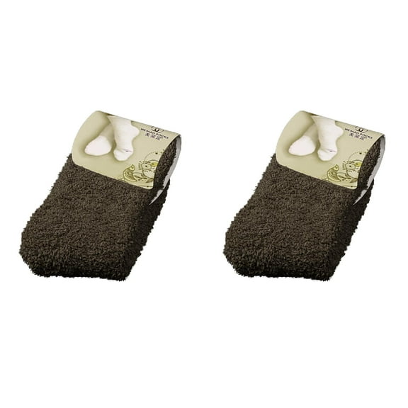 XIYNBAOK 2 Pairs Fuzzy Socks for Women Non Slip Sleep Warm Fluffy Slipper Socks Super Soft Microfiber Cozy Winter Warm Fuzzy Crew Socks Winter Super Comfy Sleep Socks
