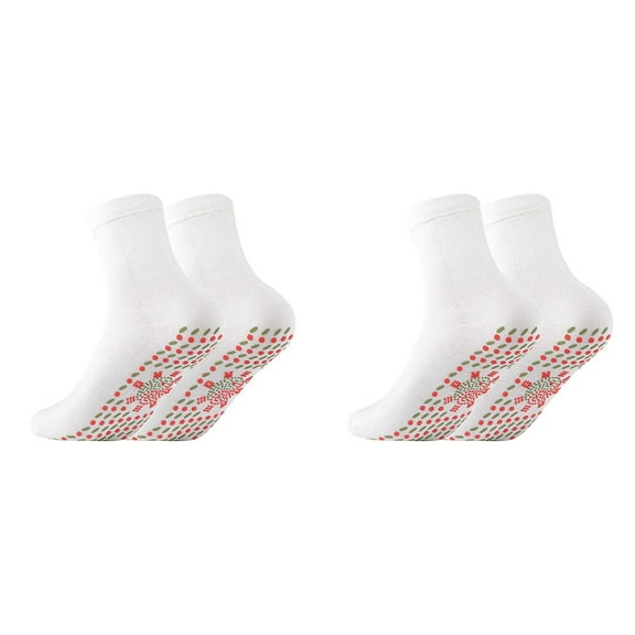 XIYNBAOK 2 Pairs Heated Socks Women Men Thermal Socks Winter Warm Comfortable Soft Shaping Socks Magnetic Self-Heating Socks Breathable Warm Foot Massage Socks Christmas Gifts