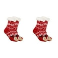 thumbnail image 1 of XIYNBAOK 2 Pairs Kids Slipper Socks Boys Girls Fuzzy Soft Thick Cozy Warm Fleece Lined Winter Indoor Christmas Socks Gift Stocking Stuffers Thick Thermal Fluffy Socks for Home, 1 of 1