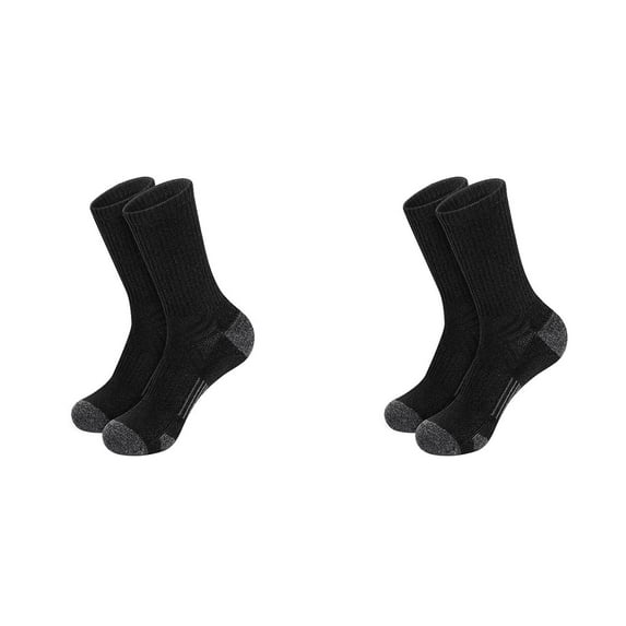 XIYNBAOK 2 Pairs Mens Socks Size 10-13 Soccer Socks Medium Tube Socks Solid Color Basketball Sport Crew Socks Moisture Wicking Cushioned Athletic Socks Breathable Work Boot Socks