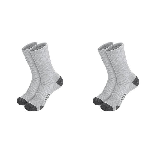 XIYNBAOK 2 Pairs Mens Socks Size 10-13 Soccer Socks Medium Tube Socks Solid Color Basketball Sport Crew Socks Moisture Wicking Cushioned Athletic Socks Breathable Work Boot Socks