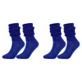 thumbnail image 1 of XIYNBAOK 2 Pairs Slouch Socks for Woman Knee High Sock Womens Fashion Stacked Socks Casual Boot Socks 80s 90s Scrunch Socks Knit Scrunchie Socks High Tube Scrunch Sock, 1 of 1