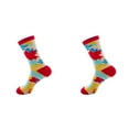 thumbnail image 1 of XIYNBAOK 2 Pairs Socks for Women Crew Novelty Fun Socks for Men Women Cozy Cotton Dress Socks with Colorful Designs Cool Casual Wacky Patterned Table Tennis Home Sports Casual Socks, 1 of 5