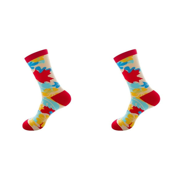 XIYNBAOK 2 Pairs Socks for Women Crew Novelty Fun Socks for Men Women Cozy Cotton Dress Socks with Colorful Designs Cool Casual Wacky Patterned Table Tennis Home Sports Casual Socks