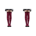 thumbnail image 1 of XIYNBAOK 2 Pairs Striped Knee High Socks for Women Y2K Goth Leg Warmers High Tube Athletic Socks Cotton Tall Socks Long Socks Knee High Stockings Christmas Socks, 1 of 3