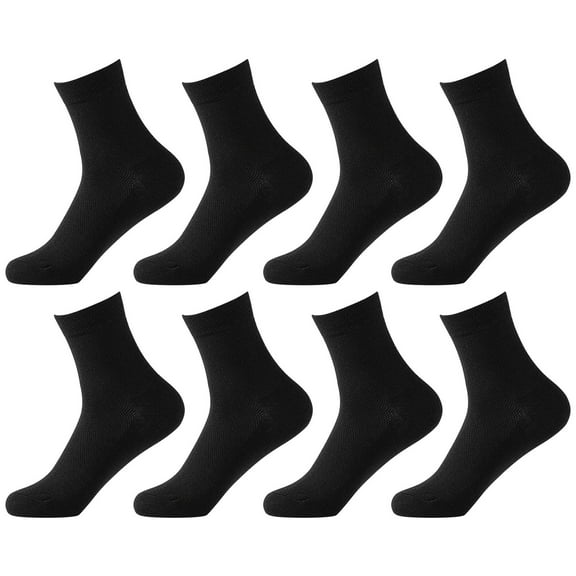 XIYNBAOK 4 Pairs Cotton Socks Mens Compression Athletic Quarter Socks Summer Mid Tube Thin Breathable Sweat Absorbing Premium Athletic Business Sports Socks Lightweight Low Cut Socks