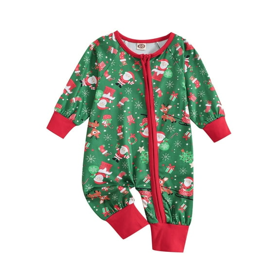 XIYNBAOK Baby First Christmas Outfit Boy Baby Girl Christmas 0-3 Months Boy Clothes 2t Long Sleeve Bodysuits Dance Outfit Baby Overalls Baby Bow, Green 0-3 Months