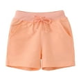 thumbnail image 1 of XIYNBAOK Baggy Shorts White Shorts Pink Biker Shorts Cute Clothes for Girls Baby Girl Clothes 6-9 Months 11 Year Old Girl 7-8 Girls Clothes Loose, Rose Gold 12-18 Months, 1 of 7