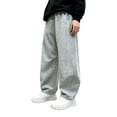 thumbnail image 1 of XIYNBAOK Boys Baggy Sweatpants Wide Leg Baggy Pants Open Bottom Athletic Trackpants Kids Girls Elastic Waist Plain Sportswear Casual Preppy Clothes, 1 of 8