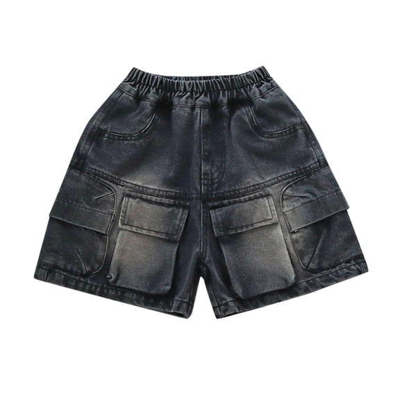 XIYNBAOK Boys Shorts with Compression Liner Baby Boy Shorts 6-9 Months Shorts for Boys 10-12 Teen Shorts Fishing Shorts 4t Clothes for Clothes 9 Year, Black 10-11 Years