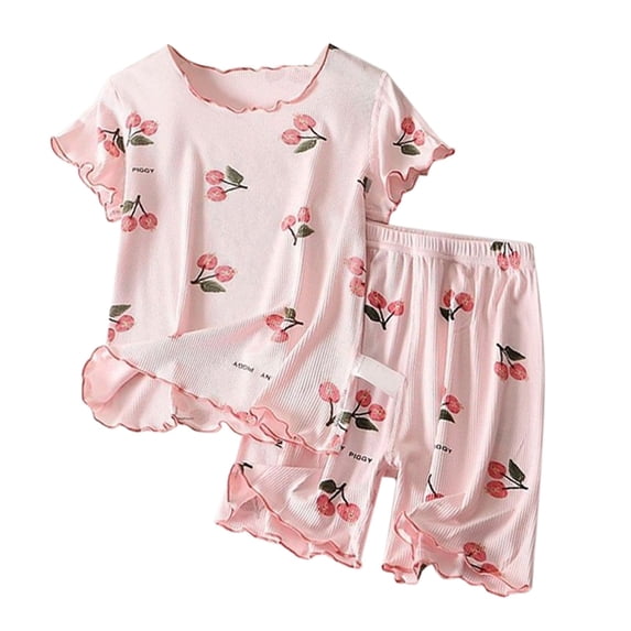 XIYNBAOK Girl 2 Piece Outfits Size 7/8 Girls Outfit Sets Newborn Girl Coming Home Outfit Dance Tops and Girl Basketball Shorts Preppy Clothes for Girls, Pink 12-18 Months
