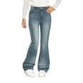 thumbnail image 1 of XIYNBAOK Girls Flare Jeans High Waisted Stretch Bell Bottom with Pockets for Teens Girl Vintage Slim Fit Denim Pants Tweens Trendy Streetwear Clothes, 1 of 6