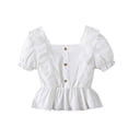 thumbnail image 1 of XIYNBAOK Girls Tops Size 12-14 White Top for Girls Plaid Shirt Girl Clothes Size 14-16 Clothes for 7-8 Dance Clothes Vintage Clothes Cute Baby Clothes Tween Girl 16 Girls Clothes, 1 of 6