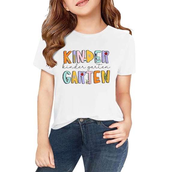 XIYNBAOK Graphic Tees for Teen Girls Tshirt for Girls Easter Shirts Tween Girls Clothes 2000s Clothes Girl Toddler Clothes Preppy Clothes 7-8 Girls 5t Clothes for Size 10 12 Trendy