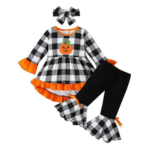 XIYNBAOK Halloween Outfits for Baby Boy Rompers Christmas Bubble Romper Baby Girl Baby Onesies 9-12 Months Boys Size 14 Clothes Girl Clothes Boys 2t, Orange 18-24 Months