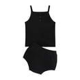 thumbnail image 1 of XIYNBAOK New Born Baby Girl Clothes Set 0-3 Months Little Sister Outfit White Outfit for Girls Birthday Girl Shirt and Bike Shorts 18 Months Girl Clothes, Black 12-18 Months, 1 of 4