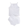 thumbnail image 1 of XIYNBAOK New Born Baby Girl Clothes Set 0-3 Months Little Sister Outfit White Outfit for Girls Birthday Girl Shirt and Bike Shorts 18 Months Girl Clothes, White 6-12 Months, 1 of 4