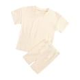 thumbnail image 1 of XIYNBAOK Size 10-12 Girls Clothes Sets Girls 6x Outfits Girls Outfits Size 14-16 Cute Shirt + Mini Shorts Junior Clothes for Teen Girls, Beige 11-12 Years, 1 of 9