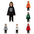 thumbnail image 1 of XIYON Baby Boy Halloween Outfit Boys Cute Hooded Cape and Black Pant Set Funny Outfit for Holiday Party, 1 of 7