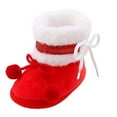 thumbnail image 1 of XIYON Baby Winter Booties Baby Shoes Fashion Flat Warm Boots Bag Soft Sole Toddler Booties 12-15 Months, 1 of 6