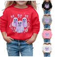 thumbnail image 1 of XIYON Big Girl Sweatshirt Halloween Cute Print Long Sleeve Crew Neck Sweatshirt Kids Soft Pullovers Top Clothes For Girls Hallowmas‌ 9-10 Years, 1 of 4