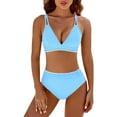thumbnail image 1 of XIYON Bikini Sets For Women V Neck High Waisted Swimsuits Two Piece Bathing Suit Vacation Outfits Swimwear 2026, 1 of 5