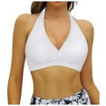 thumbnail image 1 of XIYON Bikini Tops for Women Underwire Full Coverage Bikini Top Push Up Swim Crop Top Tie Back Bathing Suit Tops 2026 Swimwear Classic, 1 of 8