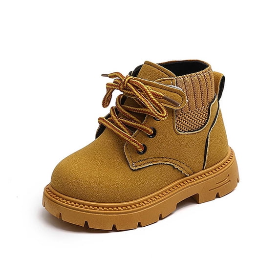 XIYON Boots For Girls Stylish Girls Short Boots For Fall Winter For Kids With Soft Soles For Outdoor Activities And Everyday Wear 4-4.5 Years