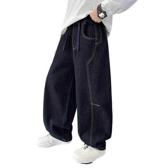 XIYON Boys Baggy Jeans Casual Loose Fit Trousers For Big Kids Autumn Fashion Comfortable Comfortable 5-6 Years