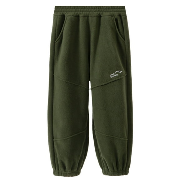 XIYON Boys Pants Comfortable Casual Athletic Sweatpants For Kids Toddler Boy's Winter Fall Thickened Trousers With Elastic Waist 3-4 Years