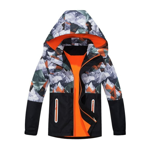XIYON Boys Windbreaker Jacket For Outdoor Activities Breathable Lightweight Coat For Teen Boys All Seasons Casual Sports Wear Streetwear