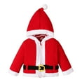 thumbnail image 1 of XIYON Boys Winter Coat Festive Santa Jacket For Boys Long Sleeve Warm Winter Coat With Soft For Holiday Parties And Events 3-4 Years, 1 of 9