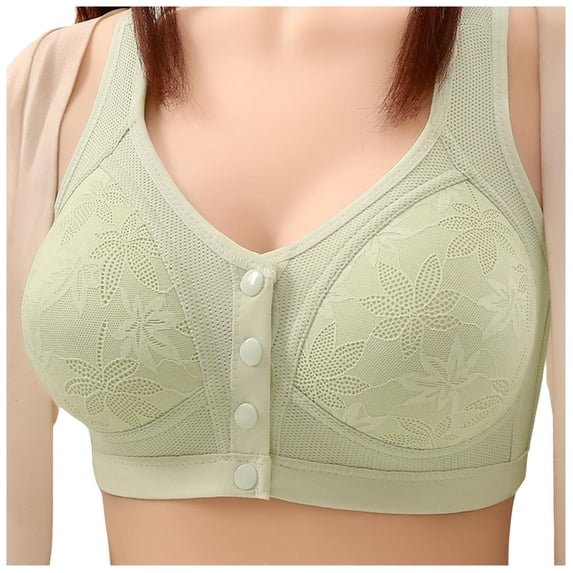 XIYON Bras For Women Ladies Front Buttoned Large Sized Bra Vest Style Underwear Ladies Bras No Underwire Comfortable