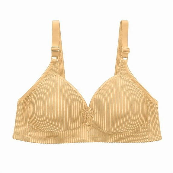 XIYON Bras For Women Ladies Front Closure Floral Lace Bra Comfortable Support Underwire T Shirt Bralette Soft Wireless Everyday Wear Comfortable