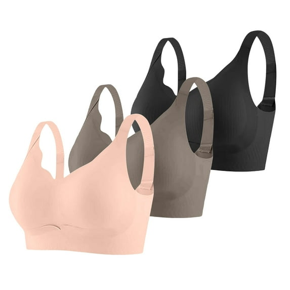 XIYON Bras For Women Ladies Seamless Comfort Bra 3 Piece Set Adjustable Support Sports Bra For Home Leisure And Workout All Season Wear Comfortable