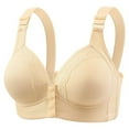 thumbnail image 1 of XIYON Bras For Women Solid Color Lace Pattern Front Buckle Non Underwire Tank Top Bra Full Coverage Classic, 1 of 7