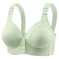 thumbnail image 1 of XIYON Bras For Women Solid Color Lace Pattern Front Buckle Non Underwire Tank Top Bra Full Coverage Comfortable, 1 of 7