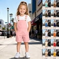 thumbnail image 1 of XIYON Children Girls Boys Overalls Suspenders Sleeveless Solid Color Comfortable Lightweight Jumpsuit Romper For Everyday Wear,Yellow,4-5 Years, 1 of 9