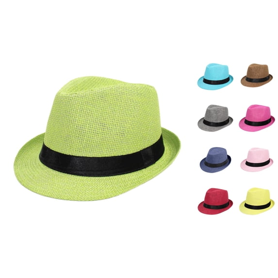 XIYON Children Kids Boys Girls Summer Hat Color Block Wide Brim Lightweight Breathable Cap For Casual Daily Wear,Green,One Size