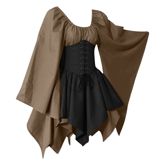 XIYON Dress For Women Elegant Maxi Dress For Bohemian Long Sleeve Flowy Party Gown With Floral Embroidery Details Elegant