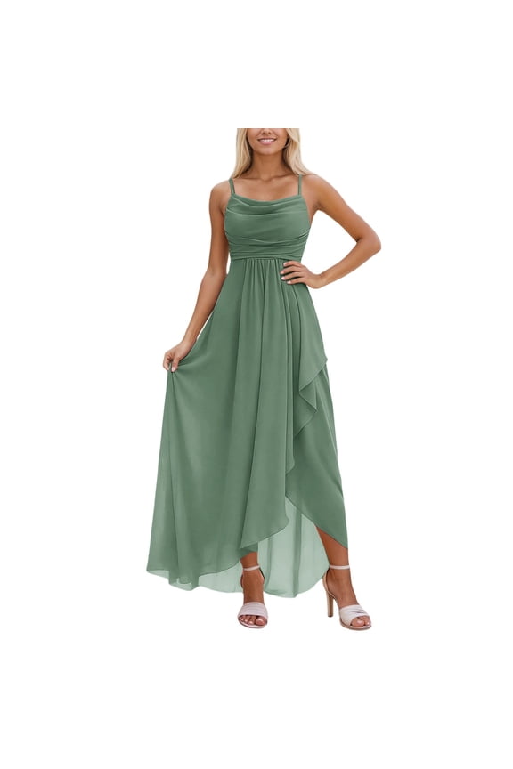 Dresses For Women Elegant Asymmetrical Party Dress With Adjustable Spaghetti Straps For Evening Gala Night Going Out Dresses