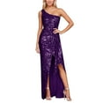 thumbnail image 1 of XIYON Dresses For Women Off Shoulder Sequin Dress Sleeveless Slit Backless Dress Going Out Dresses, 1 of 6