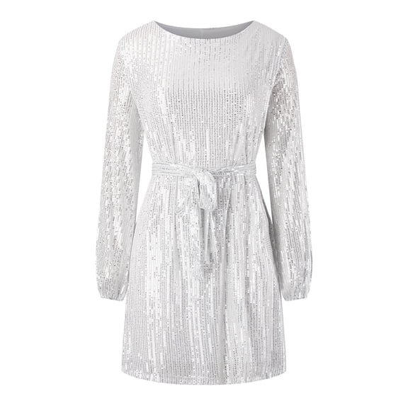 XIYON Dresses For Women Sequin Party Dress Fashionable Bodycon Evening Gown For Holiday Celebration Vacation