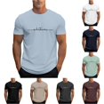 thumbnail image 1 of XIYON Father's Day T Shirts for Men Short Sleeve Round Neck Letter Print Summer Breathable Fashion Tee Top For Casual Daily Wear And Outdoor Activities,Light Blue,XL, 1 of 4