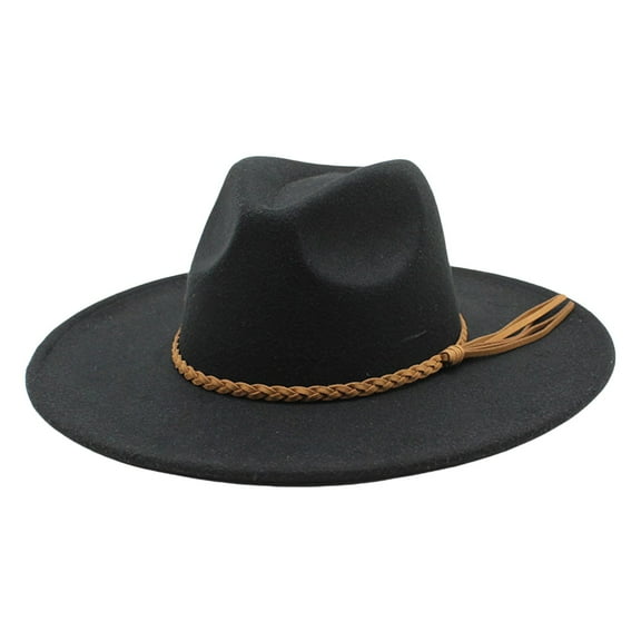 XIYON Fedora Hats Outdoor Leisure Large Brim Design Stylish Solid Color Hat Every Season Classics