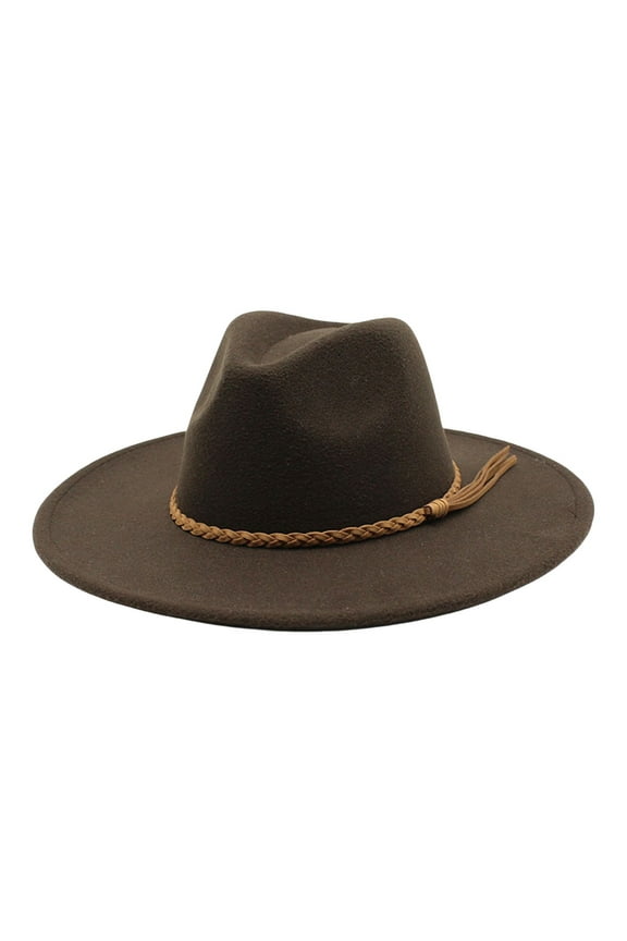Fedora Hats Outdoor Leisure Large Brim Design Stylish Solid Color Hat Every Season Classics